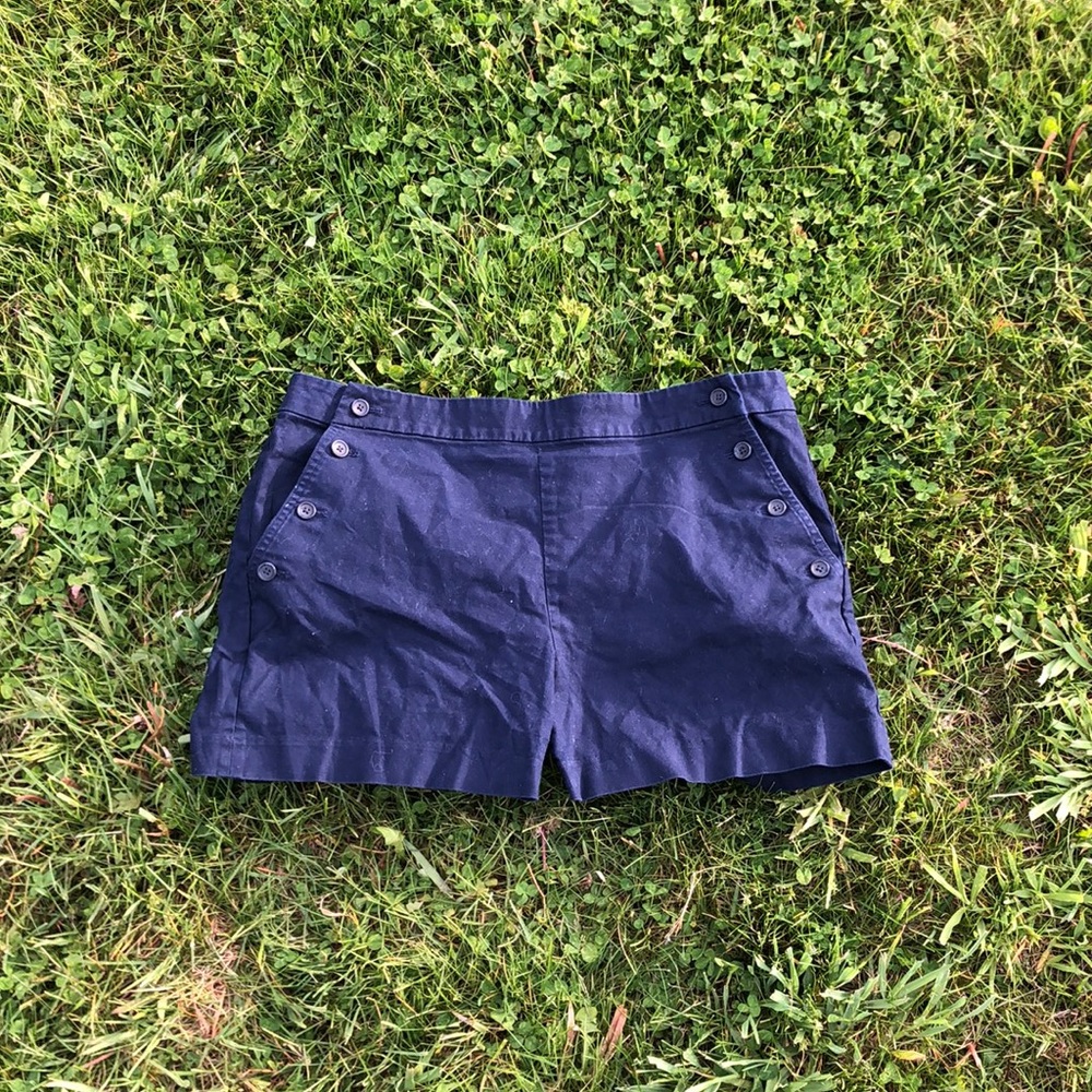 Navy Blue Sailor Style Shorts